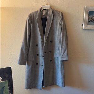 Mural Gray Double-Breasted Blazer